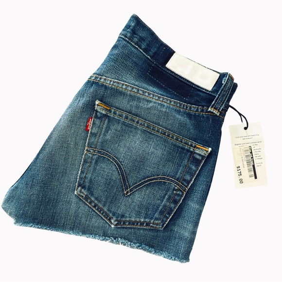 RE/DONE | Levi's "The Short" in Blue No Destruction Size 26 NWT - Picture 4 of 9